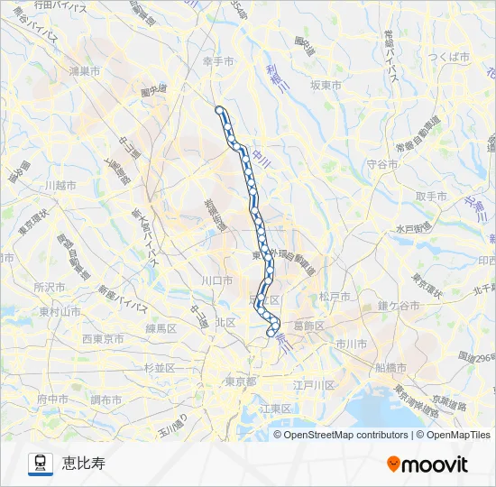 東武スカイツリーライン Train Line Map
