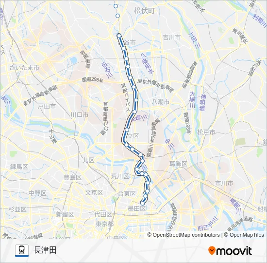 東武スカイツリーライン Train Line Map