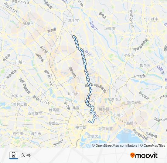 東武スカイツリーライン Train Line Map
