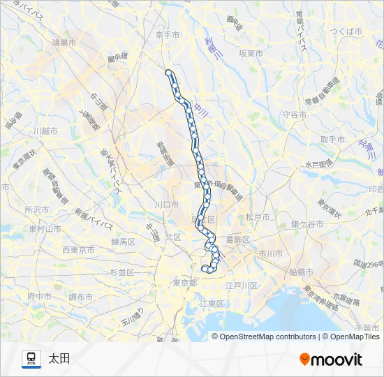 東武スカイツリーライン Train Line Map