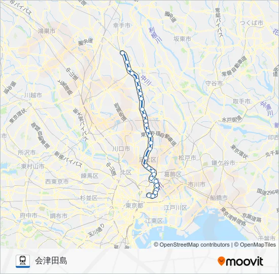 東武スカイツリーライン Train Line Map