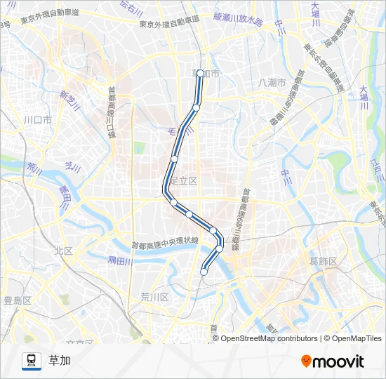 東武スカイツリーライン Train Line Map