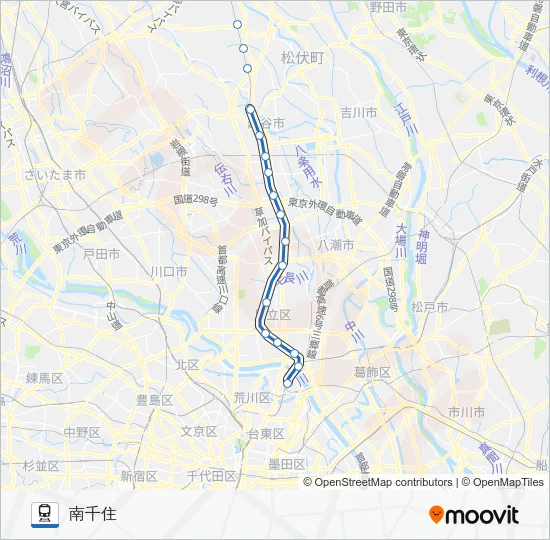 東武スカイツリーライン Train Line Map