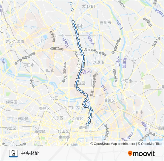 東武スカイツリーライン Train Line Map