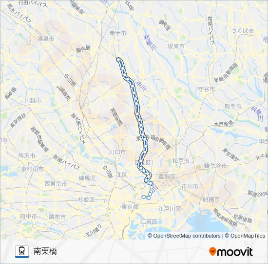 東武スカイツリーライン Train Line Map