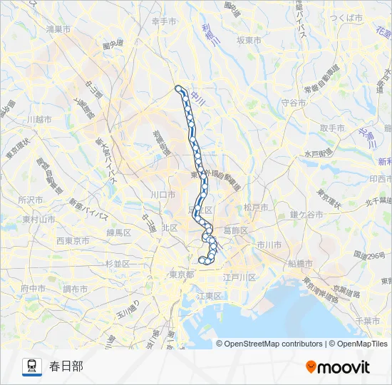 東武スカイツリーライン Train Line Map