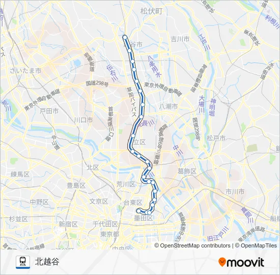 東武スカイツリーライン Train Line Map