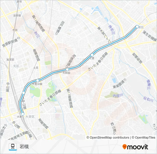 東武アーバンパークライン 電車の路線図