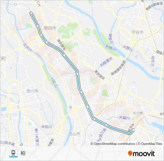 東武アーバンパークライン 電車の路線図