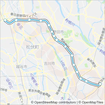 東武アーバンパークライン Train Line Map