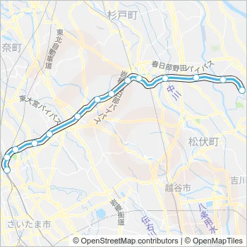 東武アーバンパークライン Train Line Map