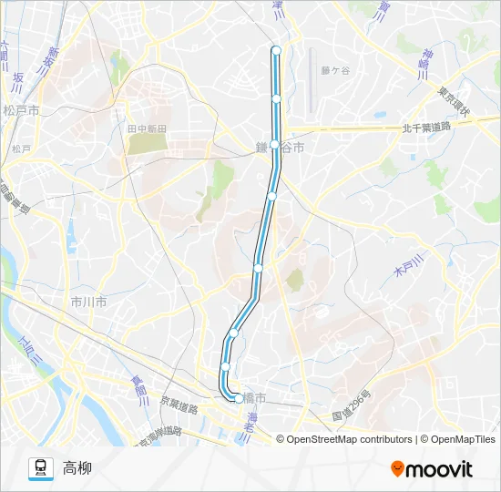 東武アーバンパークライン 電車の路線図