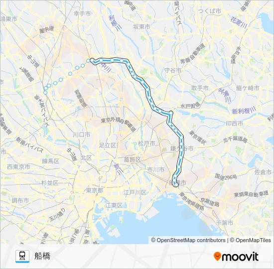 東武アーバンパークライン 電車の路線図