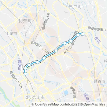東武アーバンパークライン Train Line Map