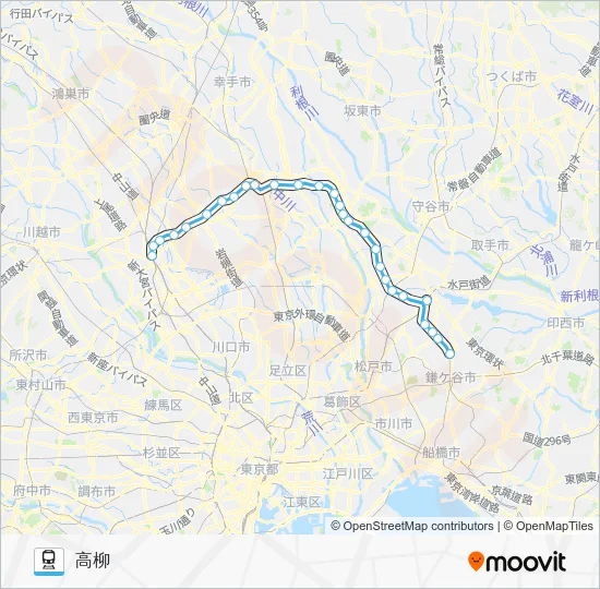東武アーバンパークライン 電車の路線図