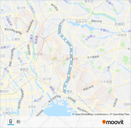 東武アーバンパークライン 電車の路線図
