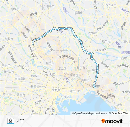 東武アーバンパークライン 電車の路線図