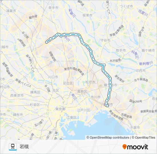 東武アーバンパークライン 電車の路線図