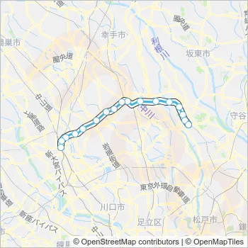 東武アーバンパークライン Train Line Map