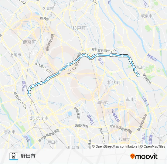 東武アーバンパークライン 電車の路線図