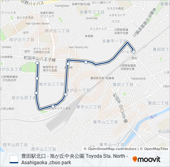 豊41-旭 バスの路線図