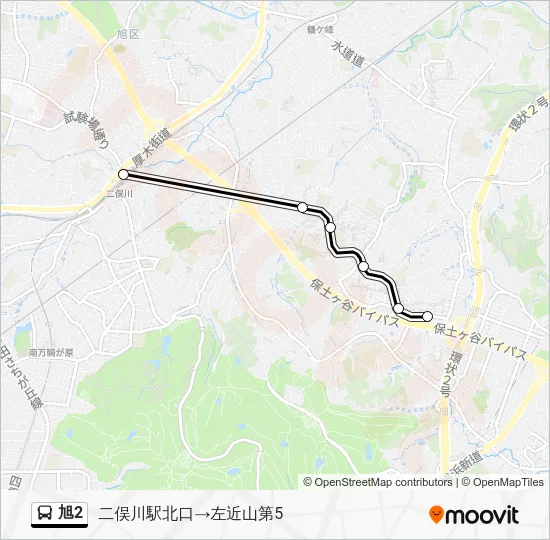 旭2 Bus Line Map