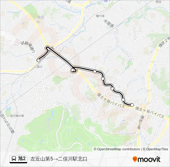 旭2 Bus Line Map