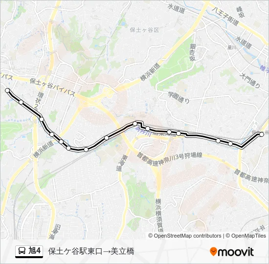 旭4 Bus Line Map