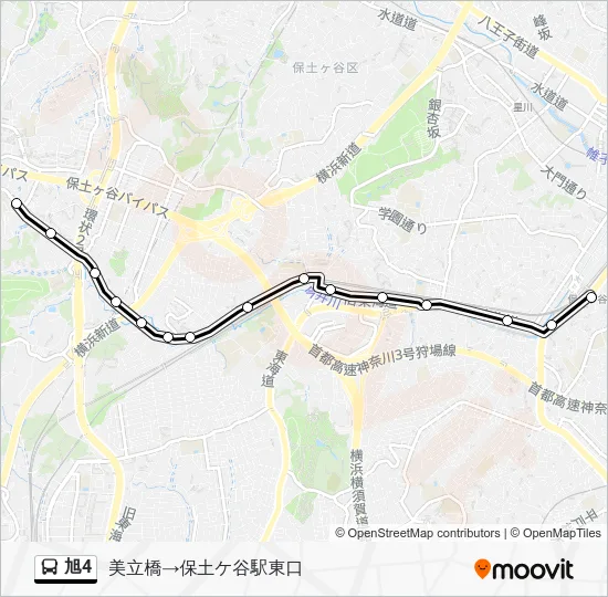 旭4 バスの路線図