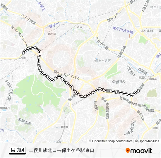 Asahi 4 Bus Line Map