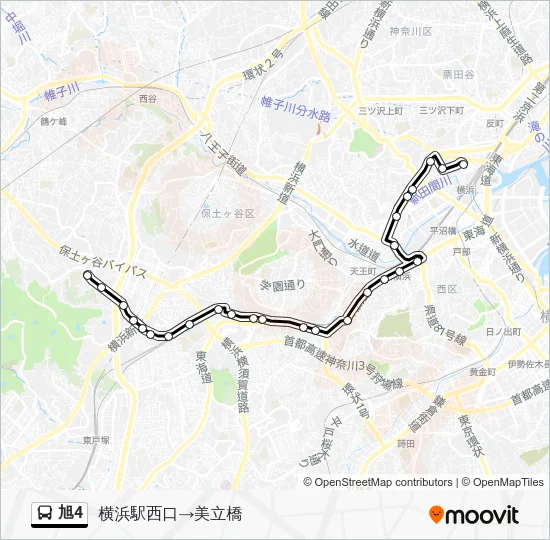 旭4 バスの路線図