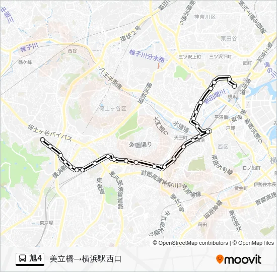 旭4 バスの路線図
