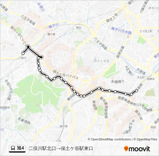 旭4 Bus Line Map