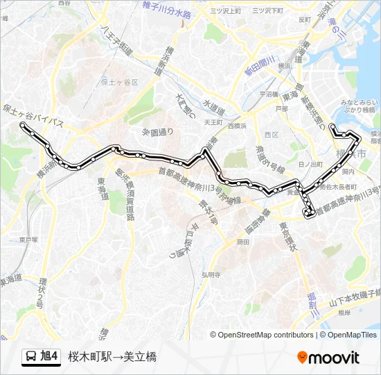 旭4 Bus Line Map