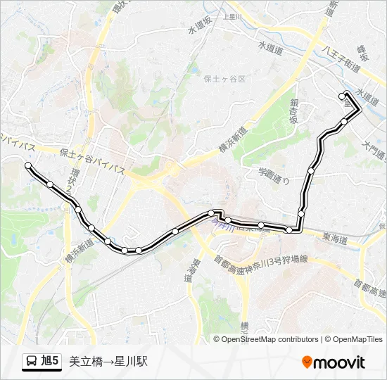 旭5 バスの路線図