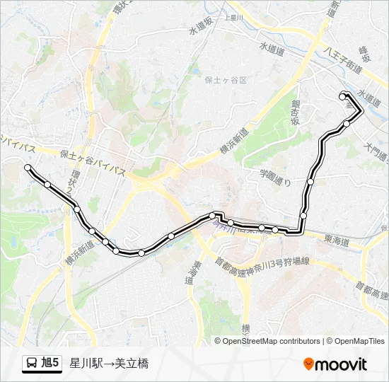 旭5 バスの路線図