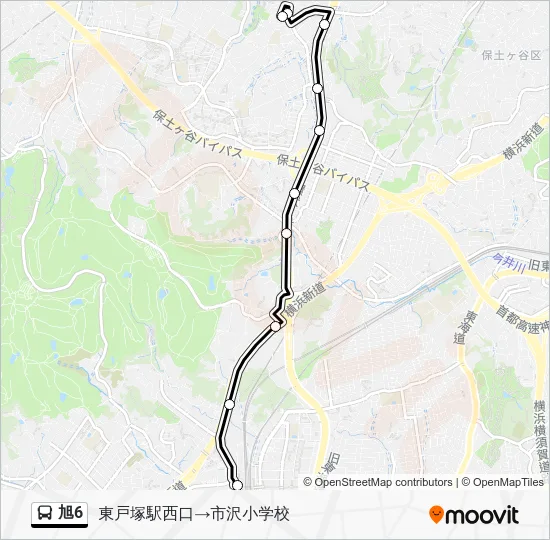 旭6 バスの路線図