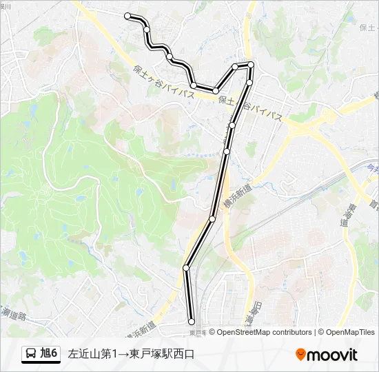 旭6 バスの路線図