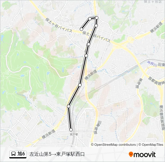旭6 バスの路線図