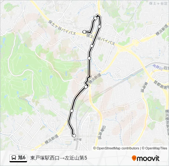 旭6 バスの路線図