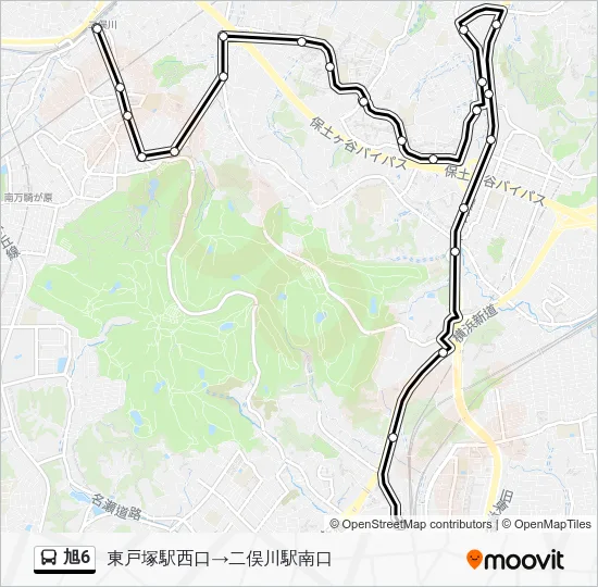 旭6 バスの路線図