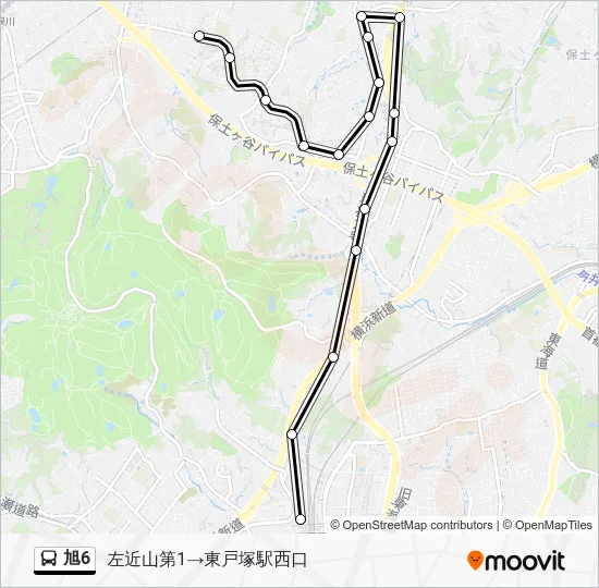 Asahi 6 Bus Line Map