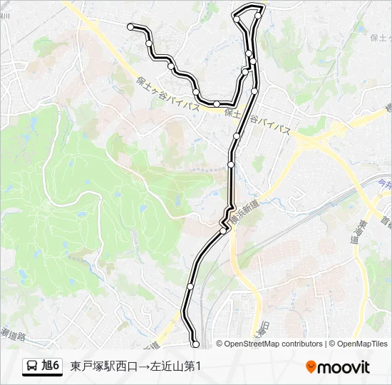 旭6 バスの路線図