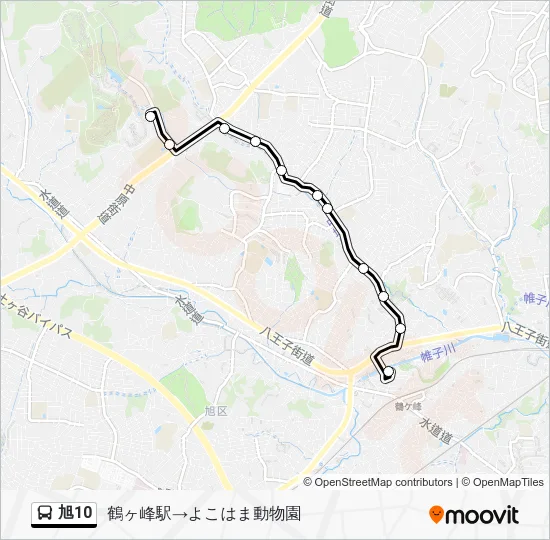 旭10 バスの路線図