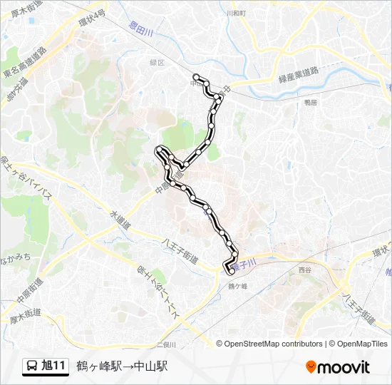 旭11 Bus Line Map