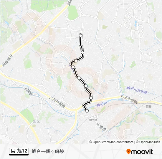 Asahi 12 Bus Line Map