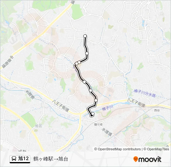 Asahi 12 Bus Line Map