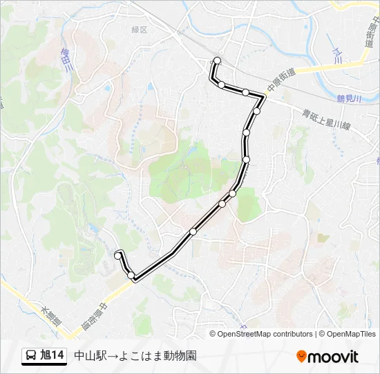 旭14 Bus Line Map