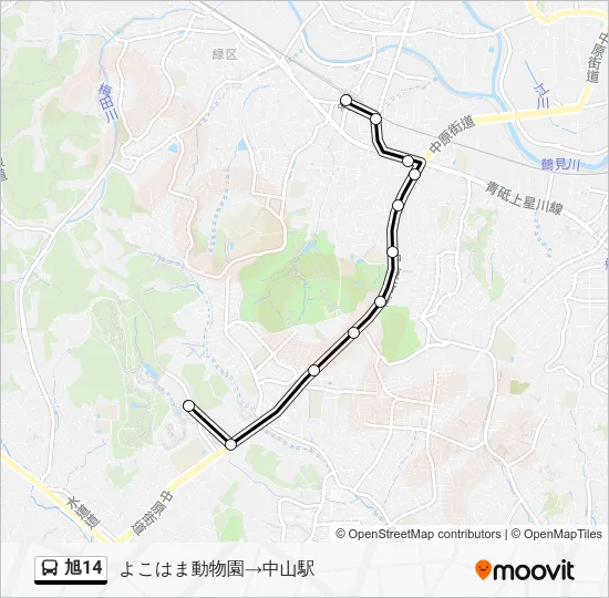 旭14 Bus Line Map