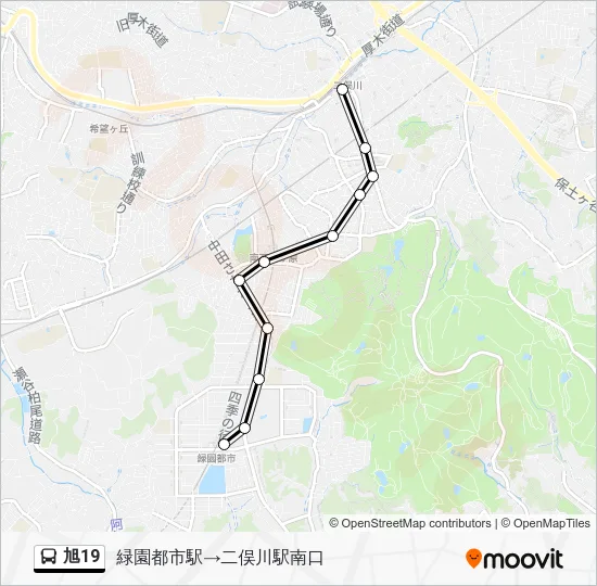 旭19 バスの路線図